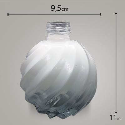 Frasco Bola Aspiral Branco Degradê 250ml
