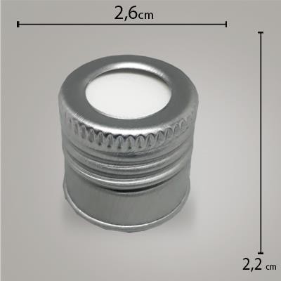 Tampa Metal Prata C/ Furo 24/410