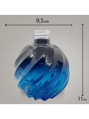 Frasco Bola Aspiral Azul e Preto 250ml