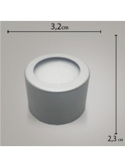Tampa Metal Luxo 24/415 C/ Furo Prata Fosco