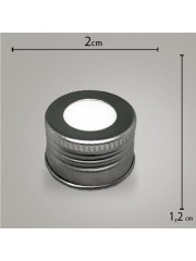 Tampa Metal Prata C/ Furo R18