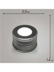 Tampa Metal Prata R20 C/Furo