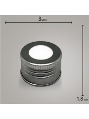 Tampa Metal Prata C/ Furo R28